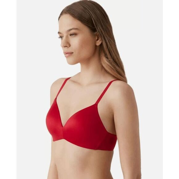 B. Tempt'd by Wacoal NWT size 34D red Wire Free T-Shirt Bra Future Foundation wi - Picture 1 of 6